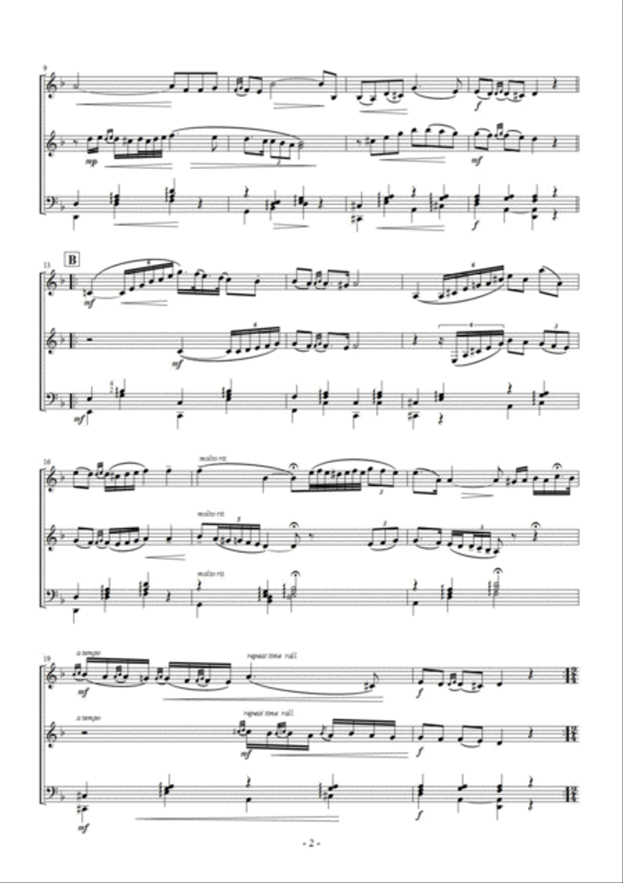 Czardas for Marimba Trio (2 Marimba 3 players) image number null