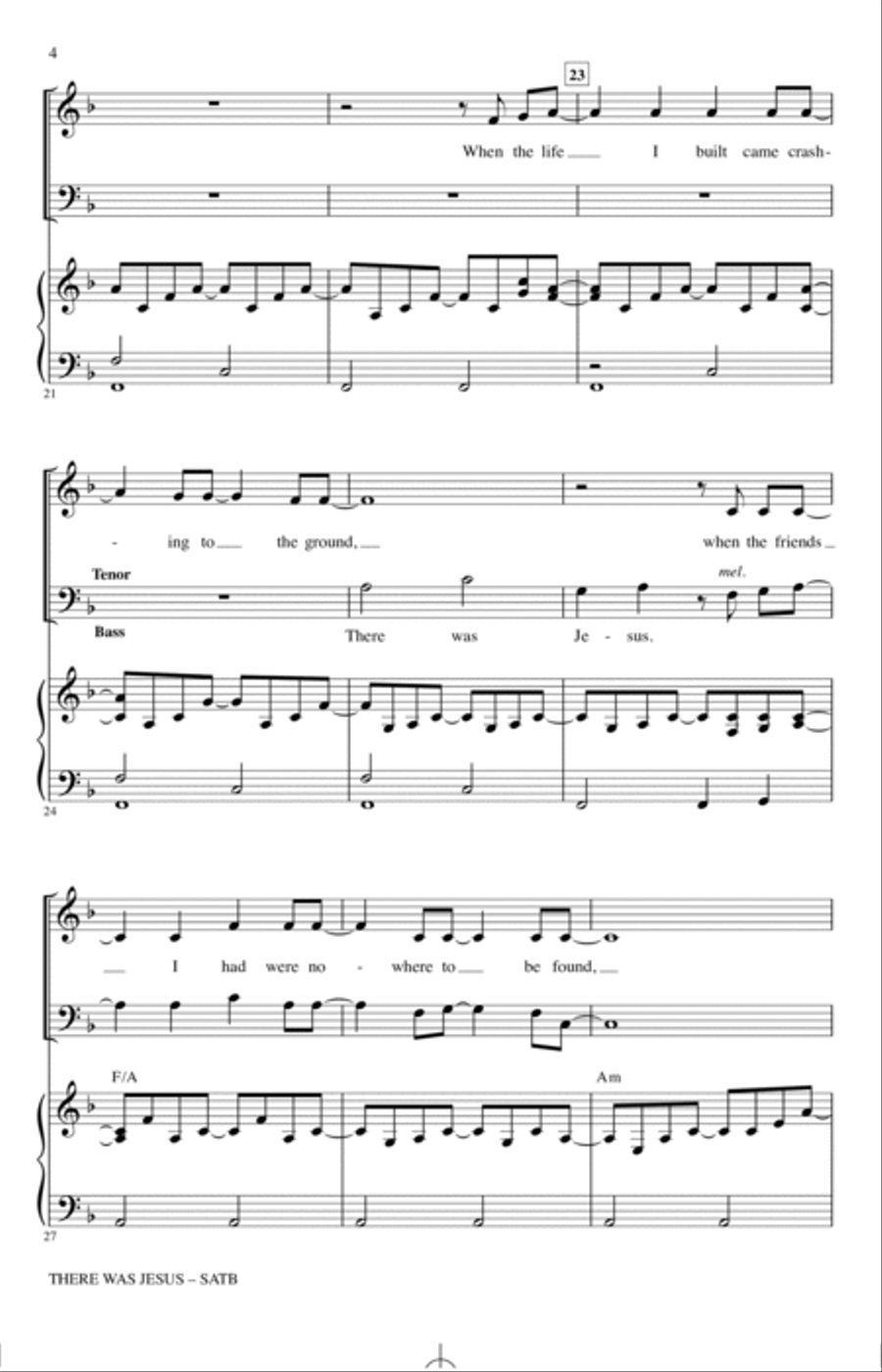 There Was Jesus (feat. Dolly Parton) (arr. Joseph M. Martin) 4-Part scores gallery preview page 3