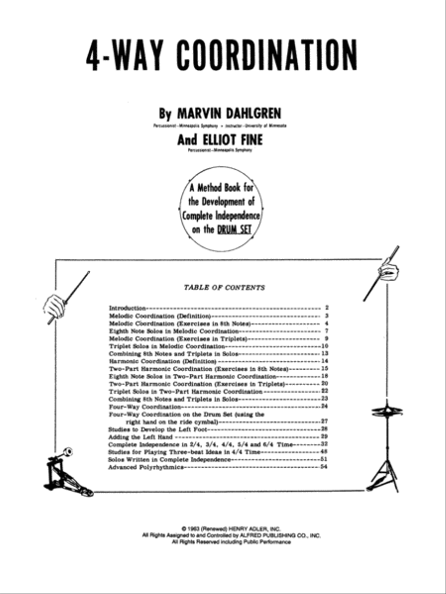 4-Way Coordination Drum Set scores gallery preview page 2