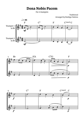 Dona Nobis Pacem - for 2 trumpets (with chords)