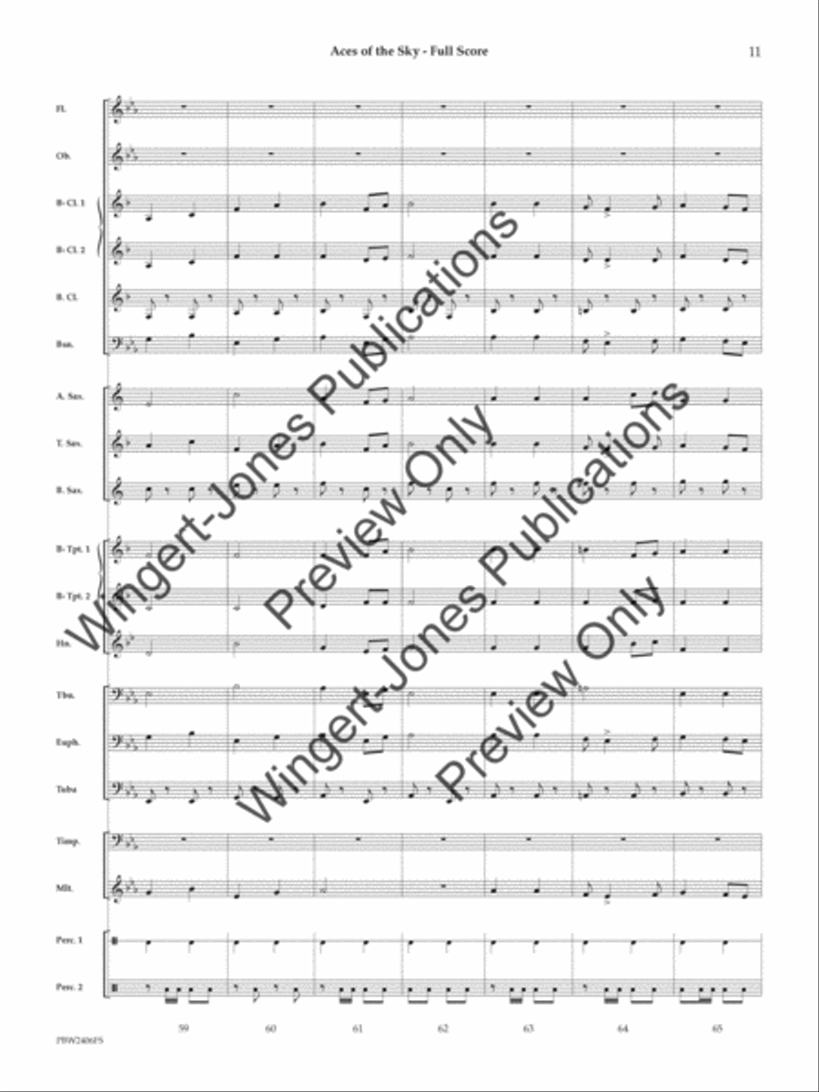 Aces of the Sky (Score) Concert Band scores gallery preview page 12