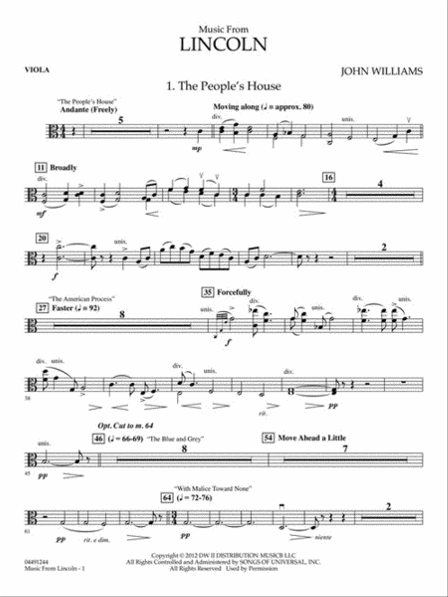 Music from Lincoln Full Orchestra scores gallery preview page 14
