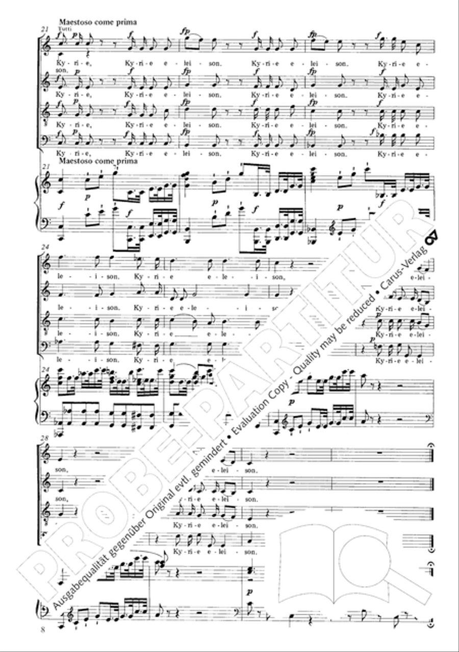 Mass in C (Missa in C) 4-Part scores gallery preview page 9