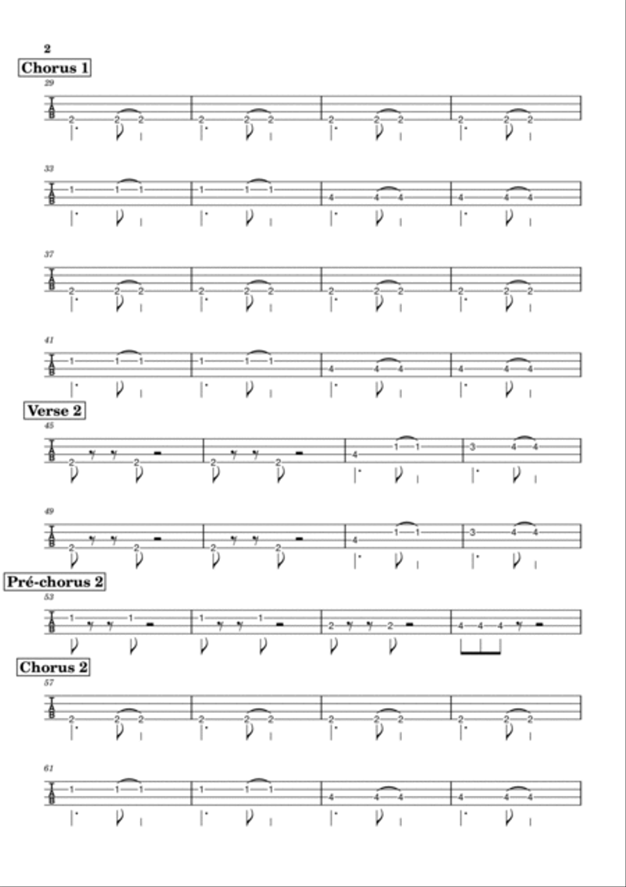 The Best (Simply The Best) Guitar Tablature scores gallery preview page 2