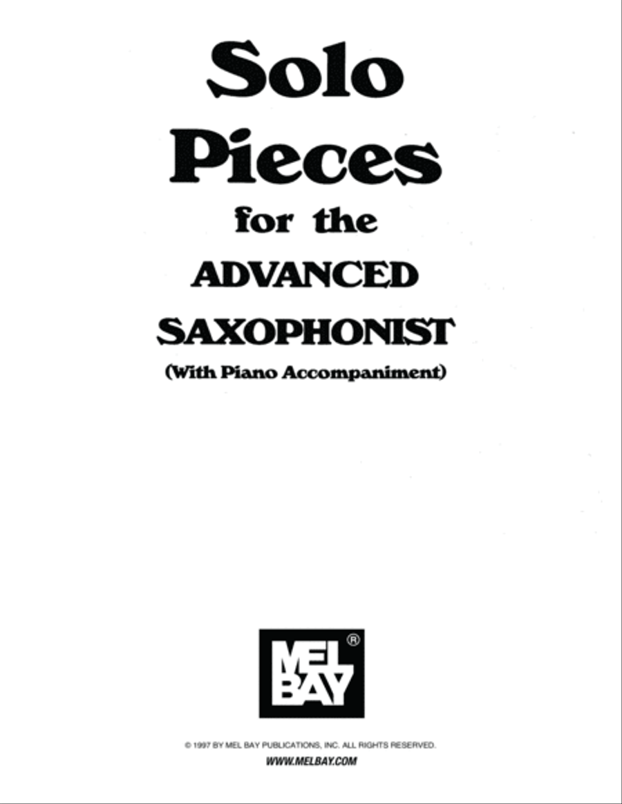 Solo Pieces for the Advanced Saxophonist Saxophone Solo scores gallery preview page 2