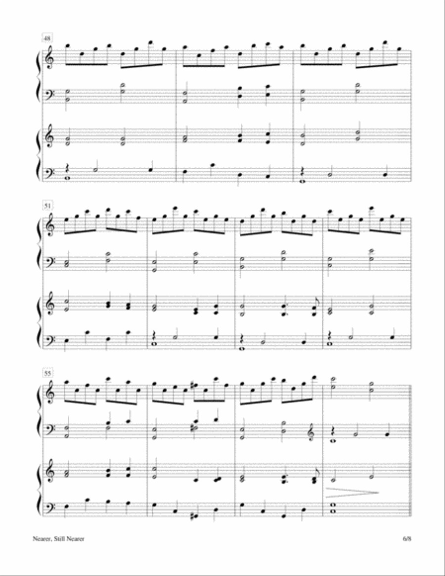 Nearer, Still Nearer (Keyboard Duet - 2 Pianos, 4 Hands) 2 Pianos, 4-Hands scores gallery preview page 6