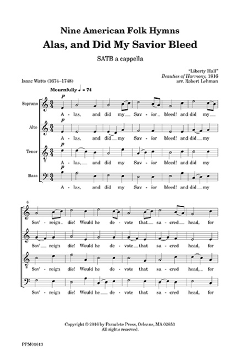 Nine American Folk Hymns 4-Part scores gallery preview page 1
