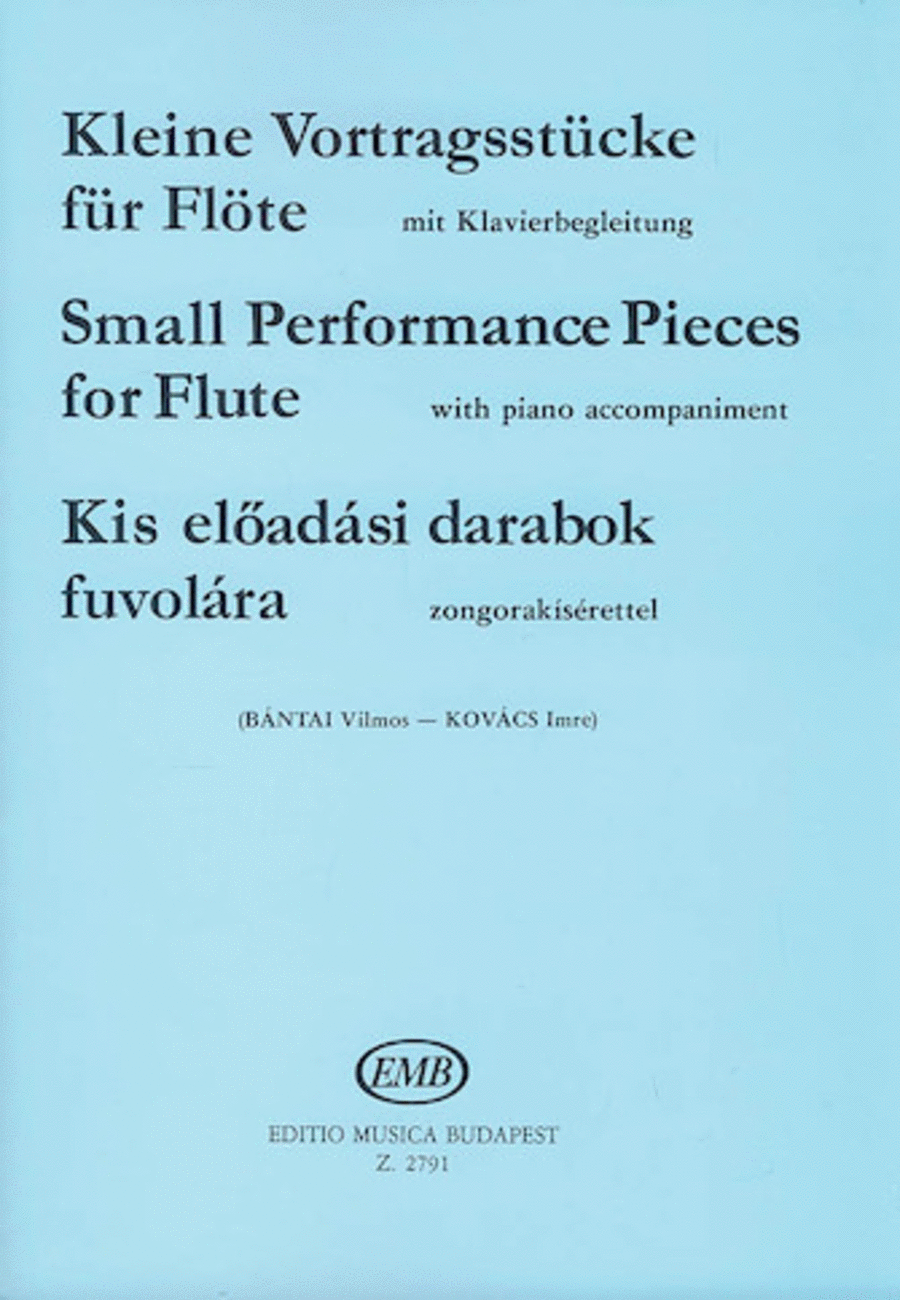 Small Performance Pieces For Flute And Piano