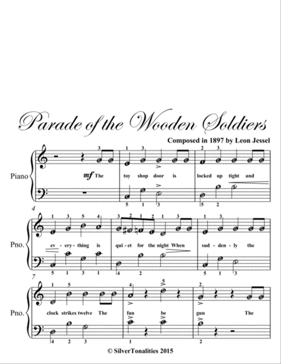 Parade of the Wooden Soldiers Easy Piano Sheet Music