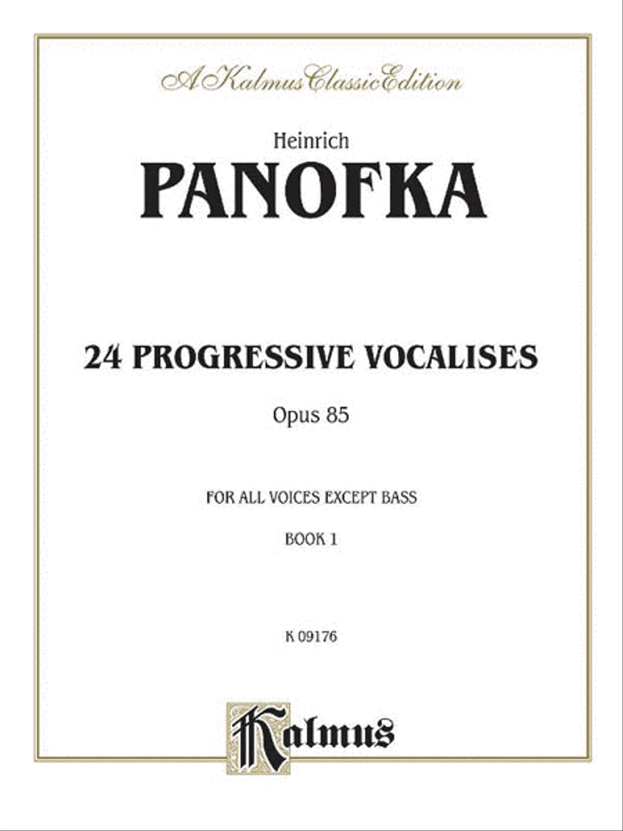 Twenty-four Progressive Vocalises, Op. 85, Volume 1 Voice scores gallery preview page 1