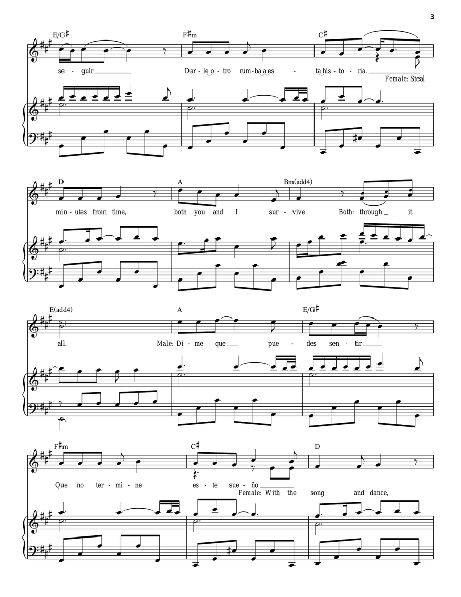 Mi Todo Eres Tu Piano, Vocal, Guitar scores gallery preview page 3