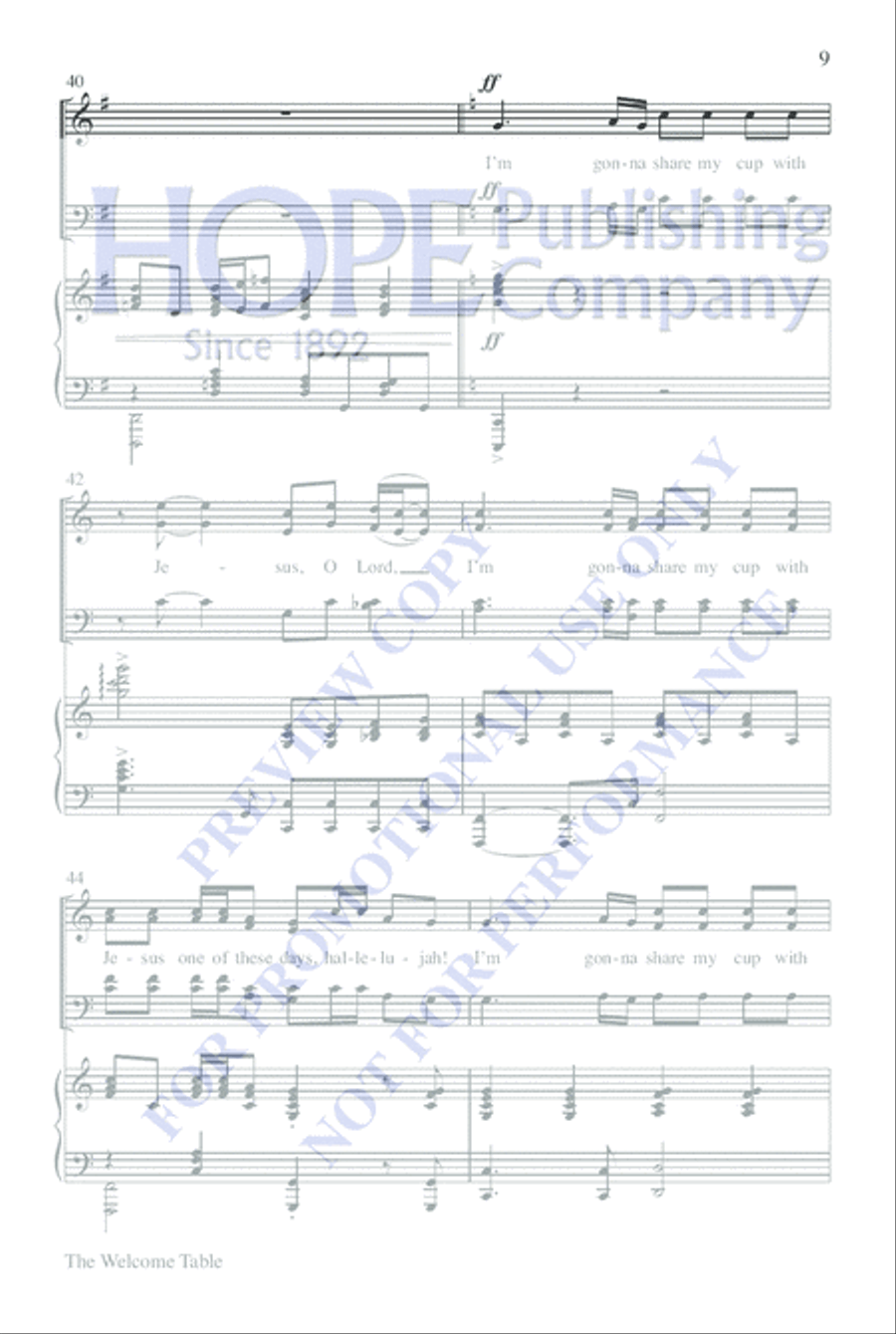 The Welcome Table The Welcome Table Choir scores gallery preview page 8