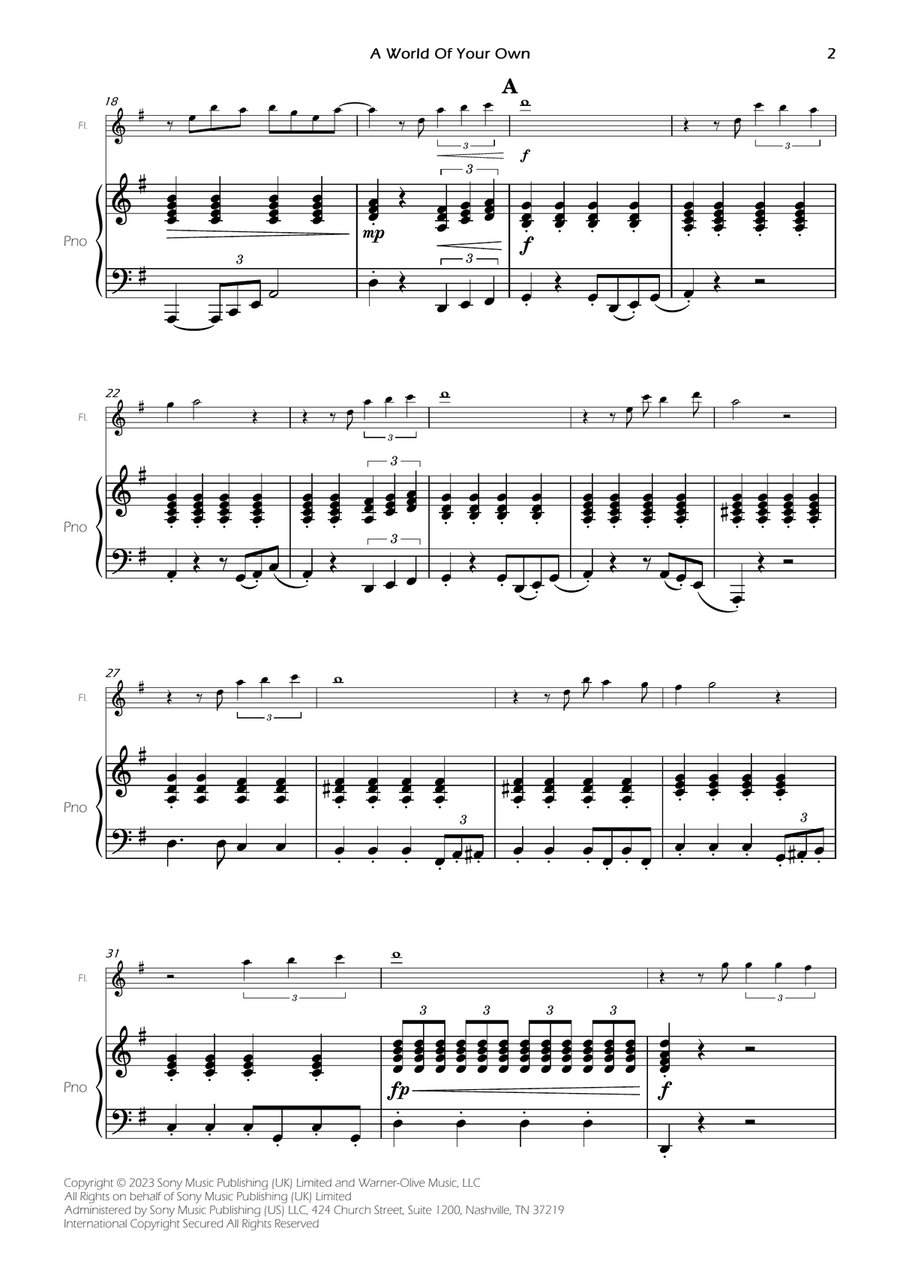 A World Of Your Own Flute scores gallery preview page 4