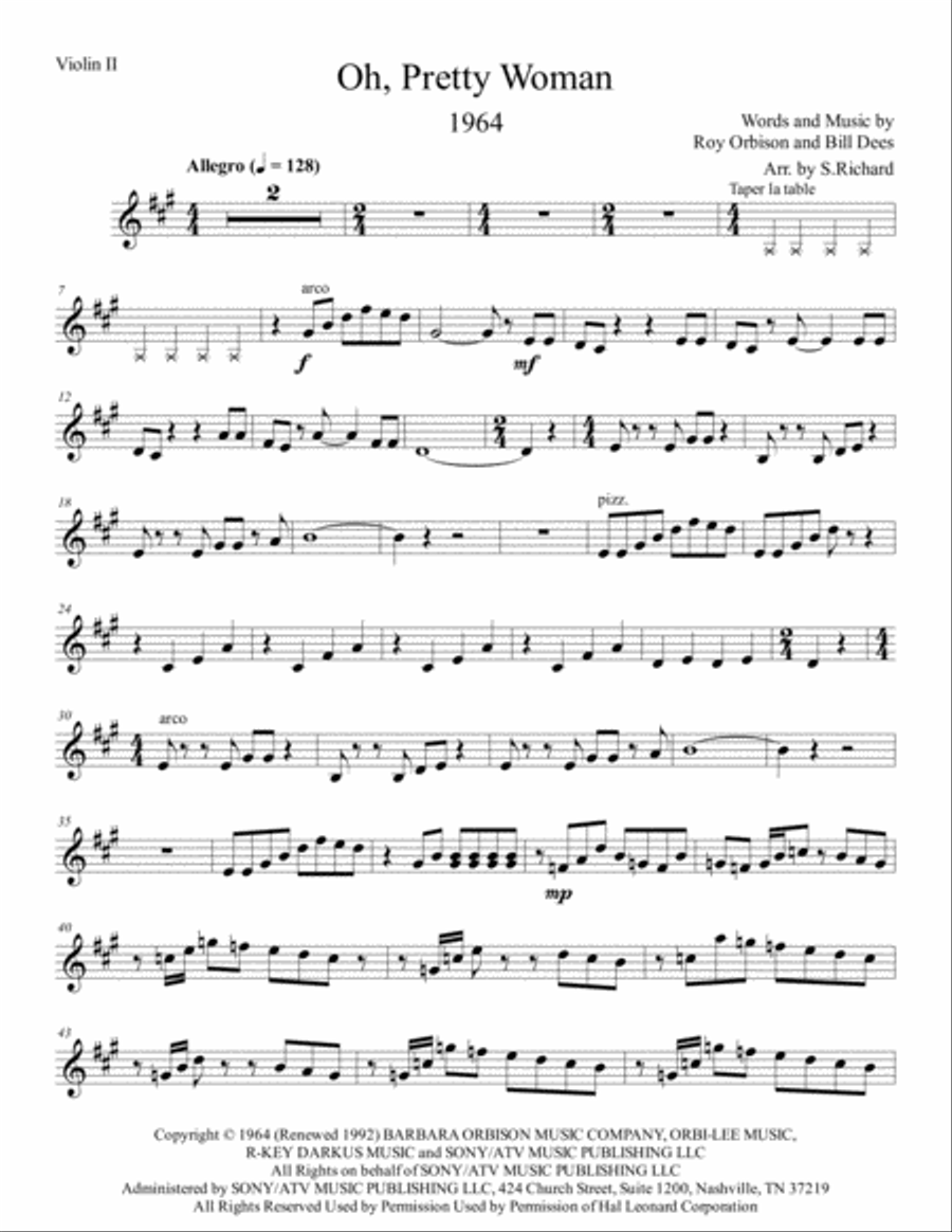 Oh, Pretty Woman Oh, Pretty Woman String Quintet scores gallery preview page 3