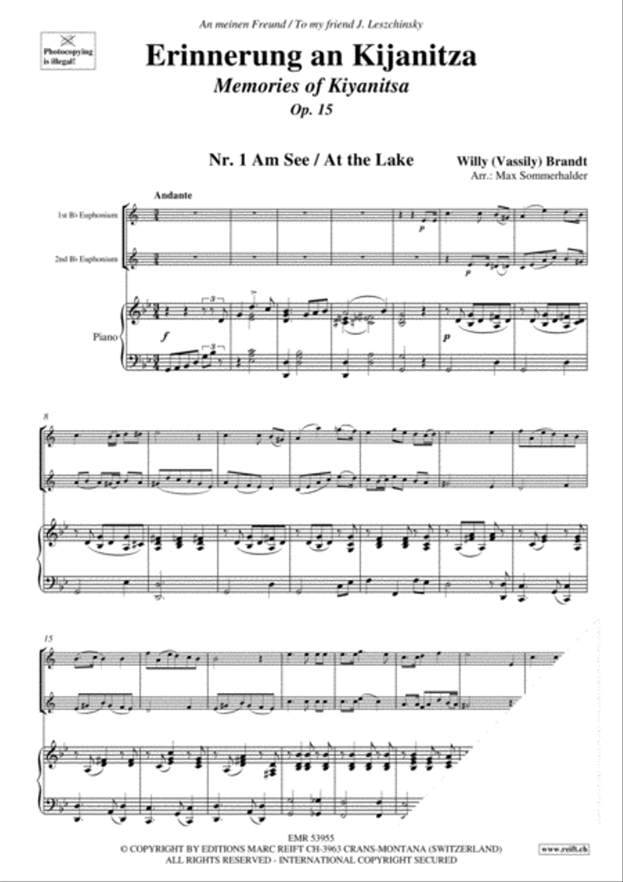 Erinnerung an Kijanitza Erinnerung an Kijanitza Euphonium Duet scores gallery preview page 3