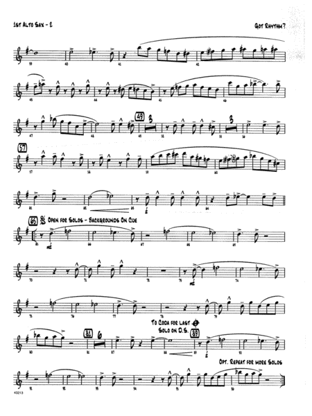 Got Rhythm? - Bass Clarinet 1 & 2