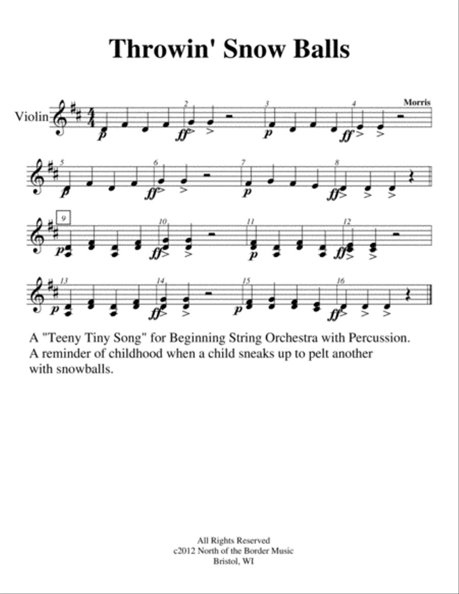Throwin' Snowballs Throwin' Snowballs String Orchestra scores gallery preview page 6