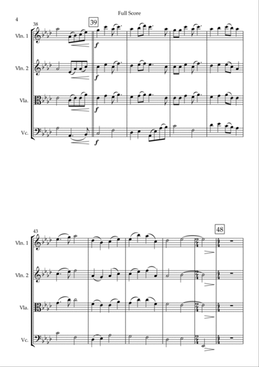 Perhaps Love String Quartet scores gallery preview page 4