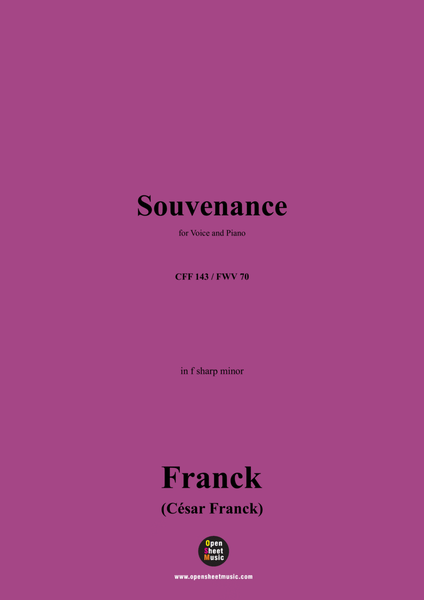 C. Franck-Souvenance,in f sharp minor