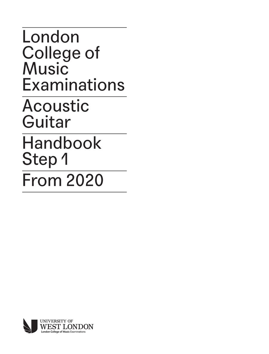 LCME Acoustic Guitar Handbook Step 1 2020 Acoustic Guitar scores gallery preview page 1