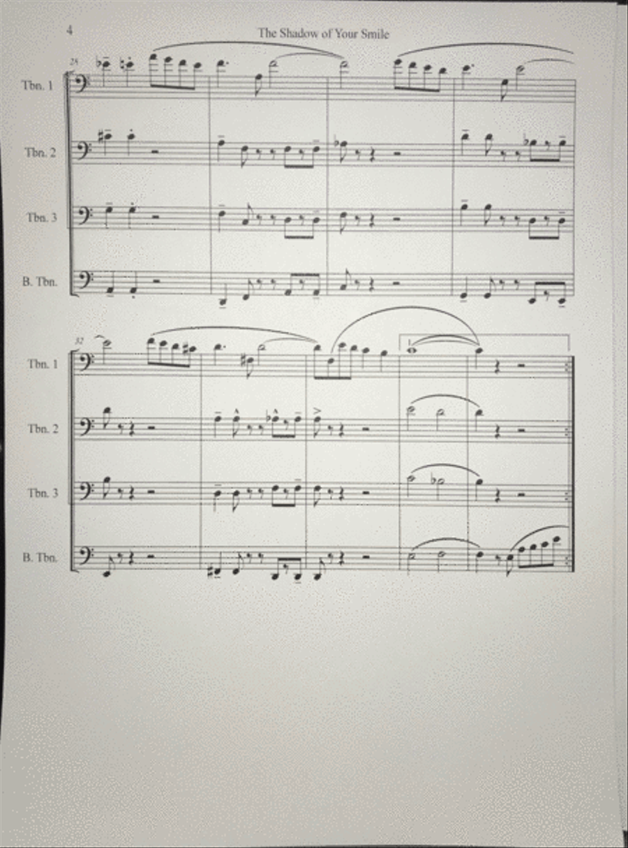 The Shadow Of Your Smile Brass Ensemble scores gallery preview page 5