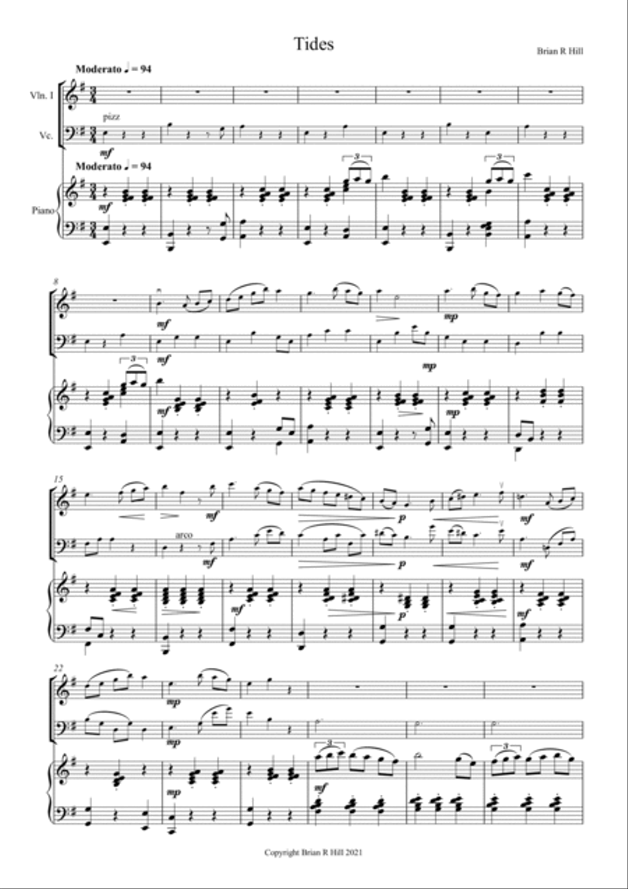 Tides Tides Piano Trio scores gallery preview page 3