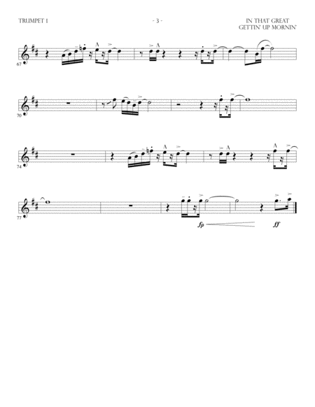 In That Great Gettin' Up Mornin' - Brass and Rhythm Score and Parts