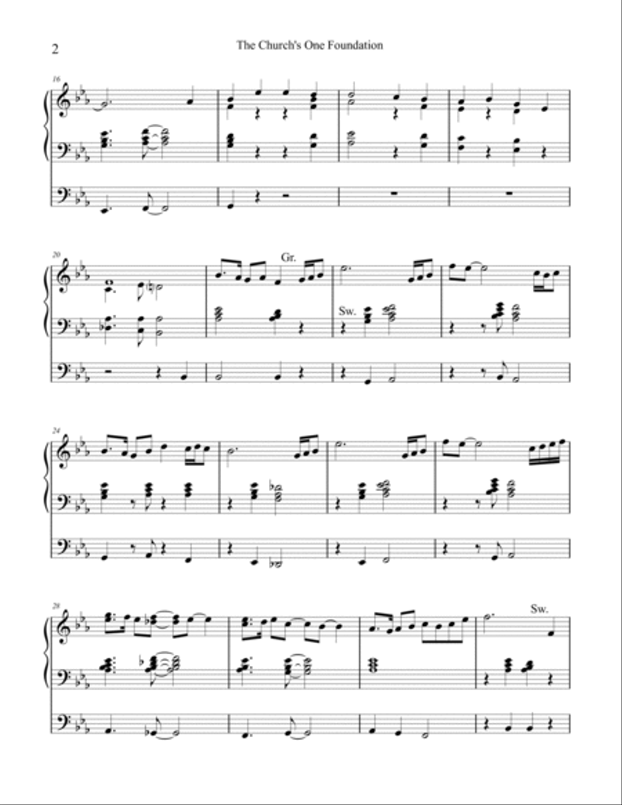 The Church's One Foundation (Aurelia) organ work, by Phil Lehenbauer image number null