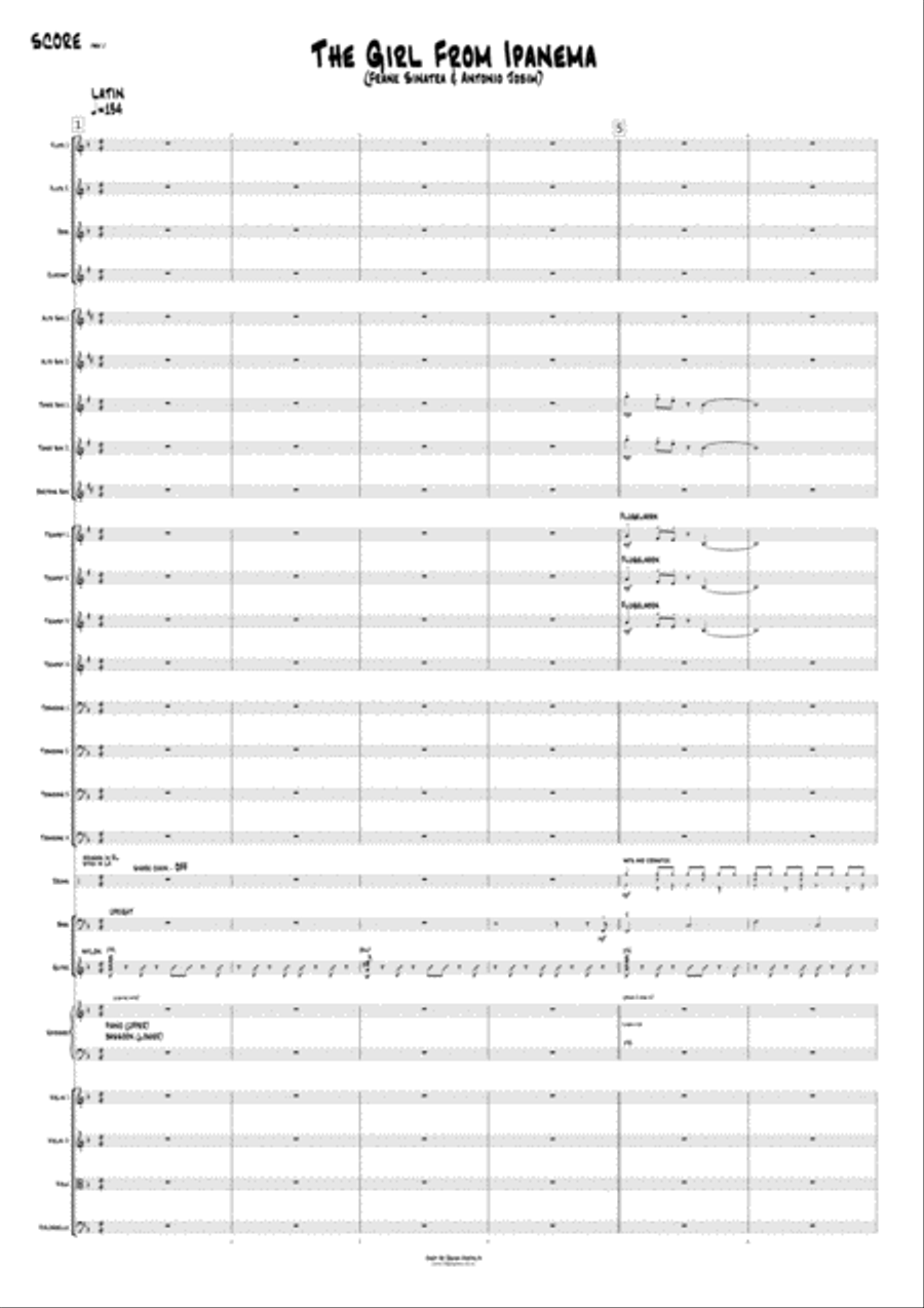 The Girl From Ipanema (Garota De Ipanema) The Girl From Ipanema (Garota De Ipanema) Jazz Ensemble scores gallery preview page 1