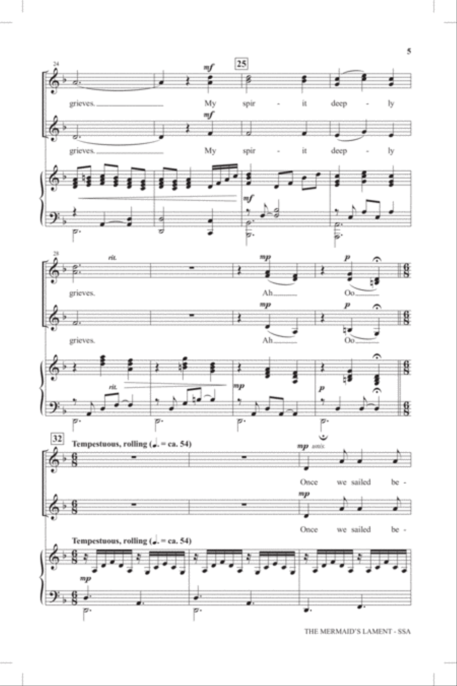 The Mermaid's Lament The Mermaid's Lament SSA scores gallery preview page 3