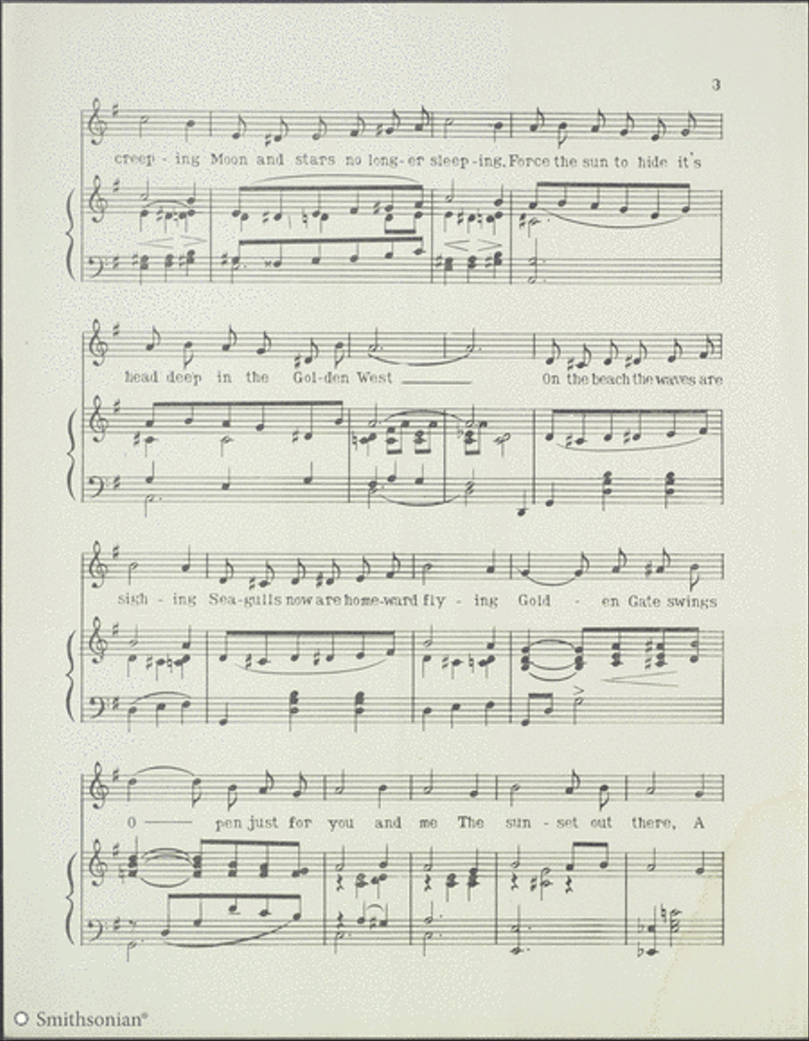 California Sunset Piano, Vocal scores gallery preview page 3