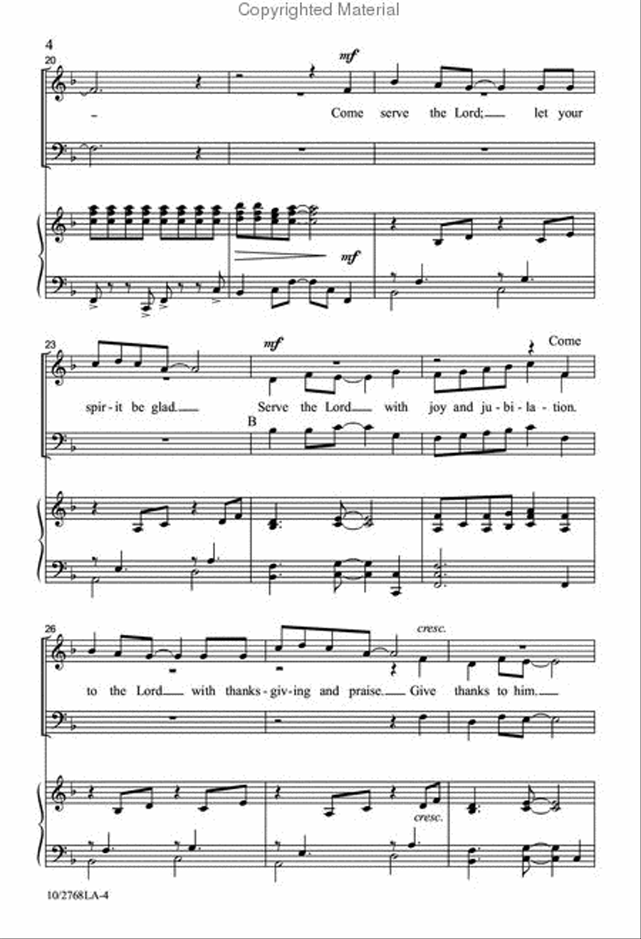 Jubilate, Sing to God 3-Part scores gallery preview page 4