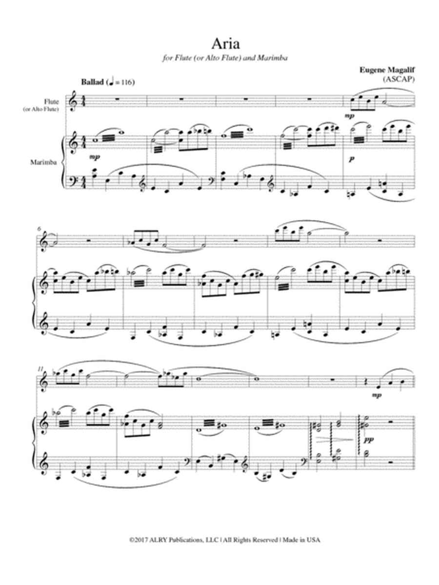 Aria for Flute/Alto Flute and Marimba