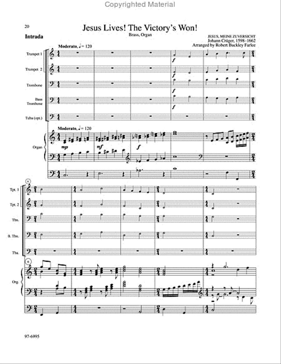 Brass Fanfares and Accompaniments for the Easter Season Trombone scores gallery preview page 5