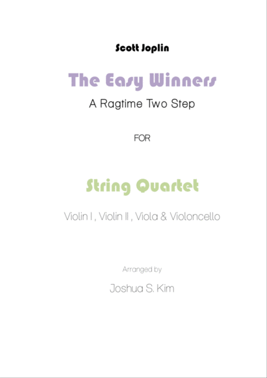 The Easy Winners for String Quartet (