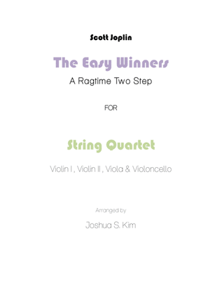 The Easy Winners for String Quartet ("The Sting" Theme)