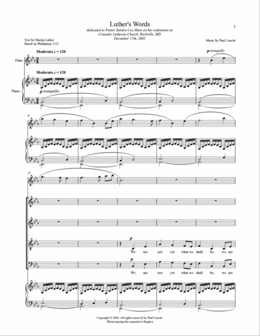 Luther's Words 4-Part scores gallery preview page 3