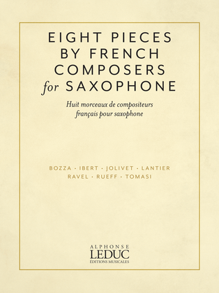 Book cover for Eight Pieces by French Composers for Saxophone