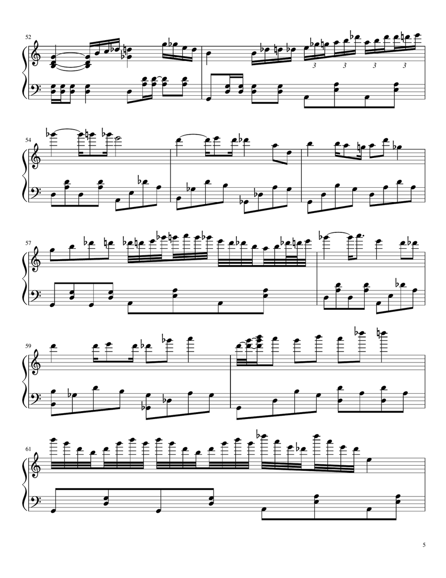 Canon Rock Piano Piano Solo scores gallery preview page 5