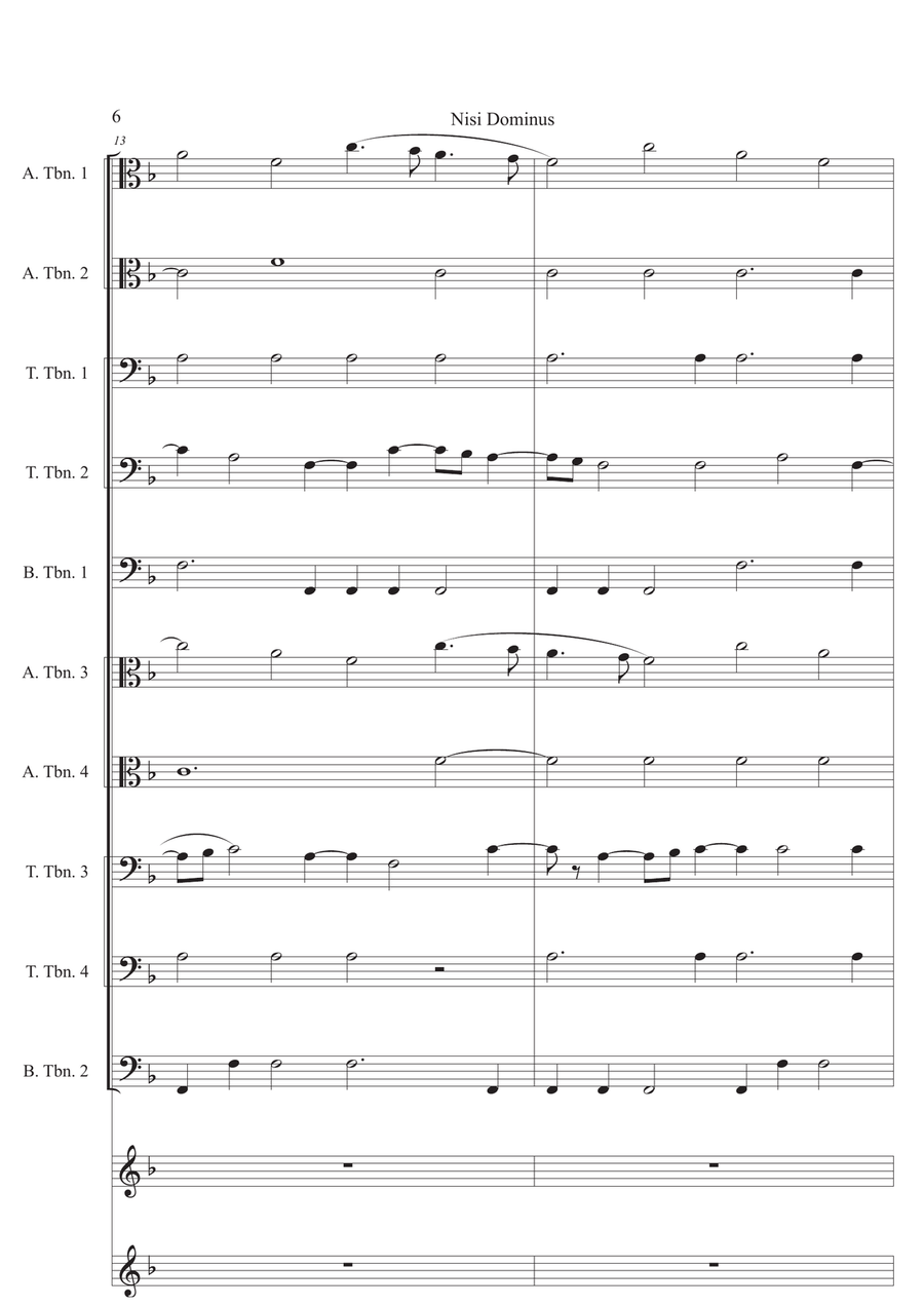 Nisi Dominus - Score Only Brass Ensemble scores gallery preview page 6