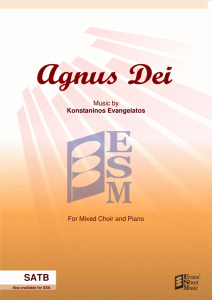 Agnus Dei (SATB + Piano) image number null