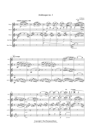 Book cover for Debussy: Arabesque No.1 - flute quintet
