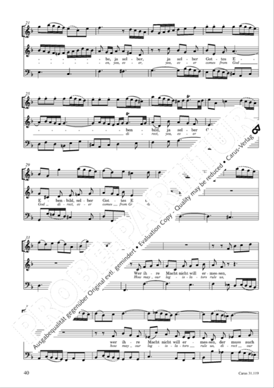 Praise the Lord, O Jerusalem (Preise, Jerusalem, den Herrn) 4-Part scores gallery preview page 41