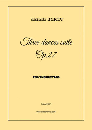 Three dances suite for two Guitars Op.27