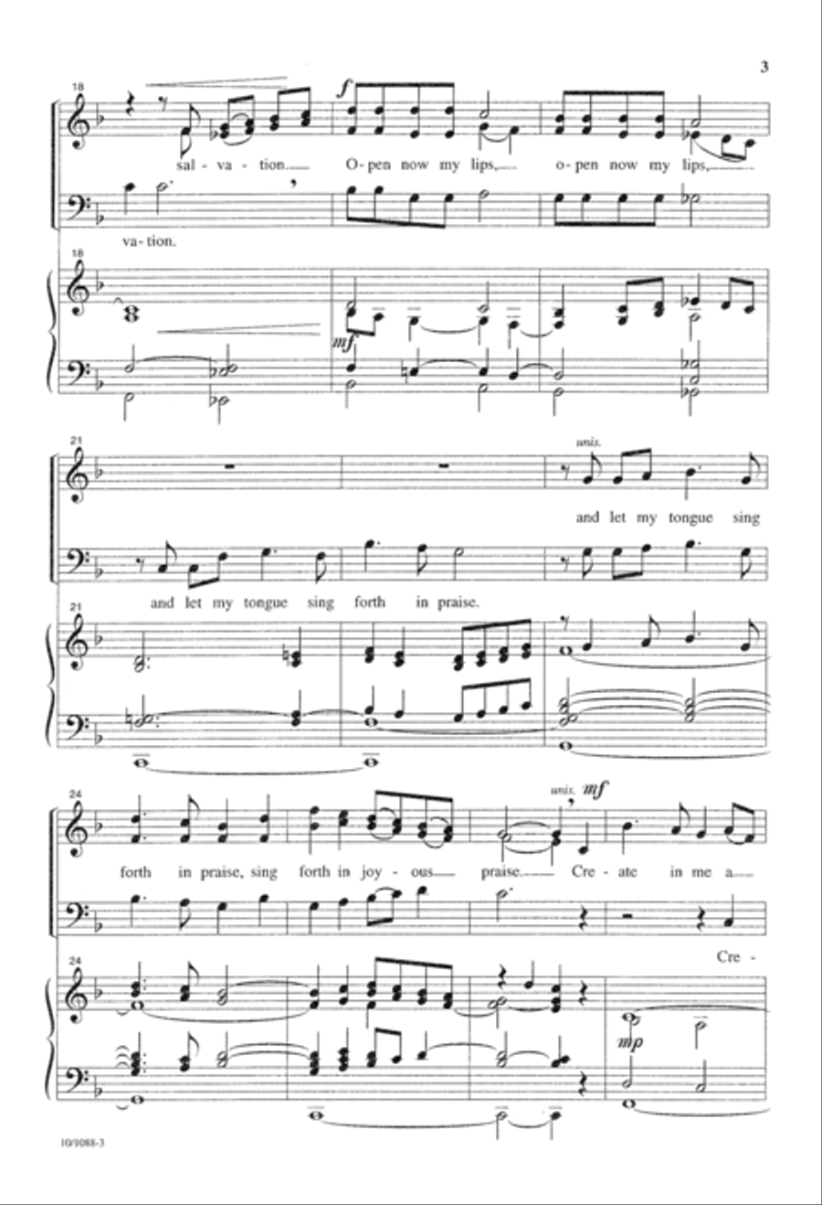 Create in Me a Clean Heart 3-Part scores gallery preview page 3