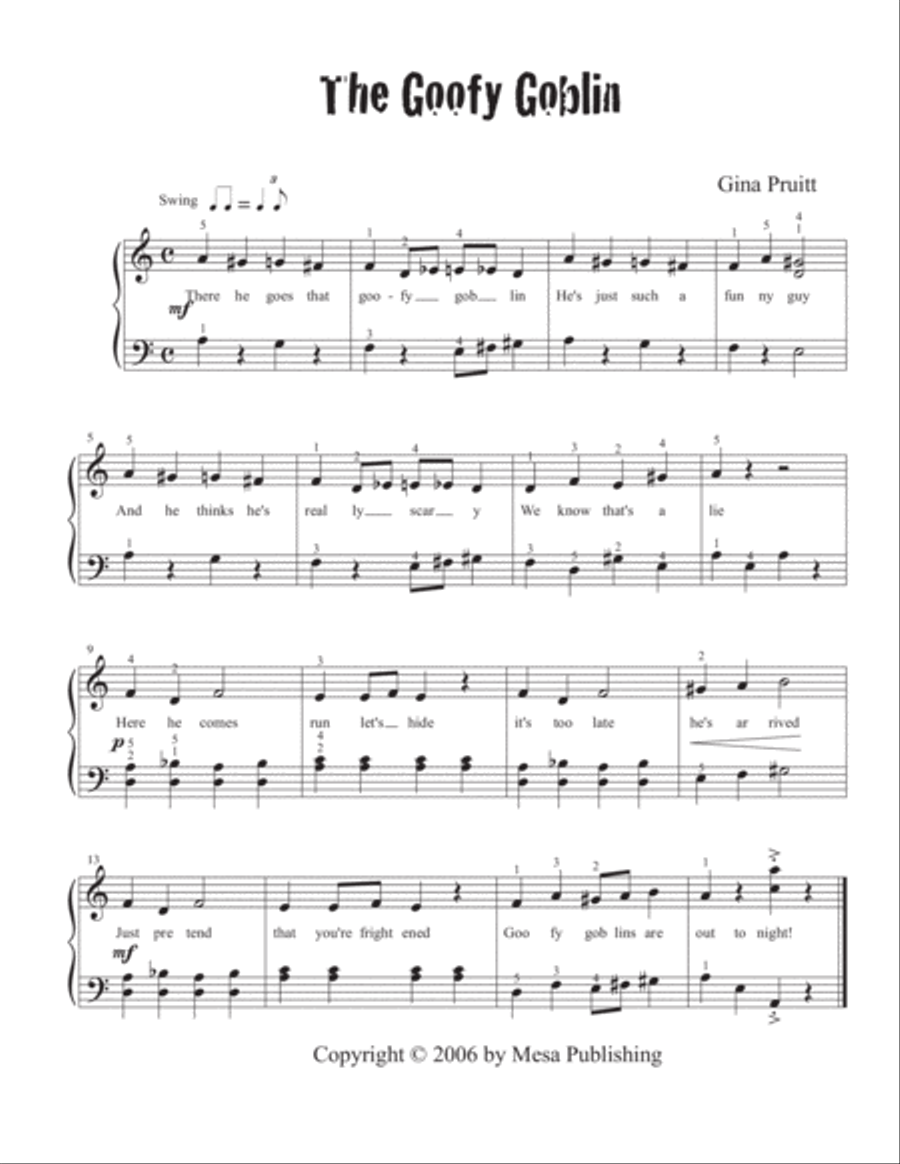 Halloween Hurrah Easy Piano scores gallery preview page 3