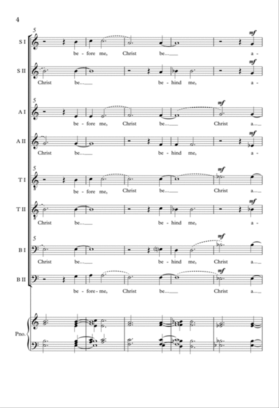 Prayer of St. Patrick SSAATTBB scores gallery preview page 3