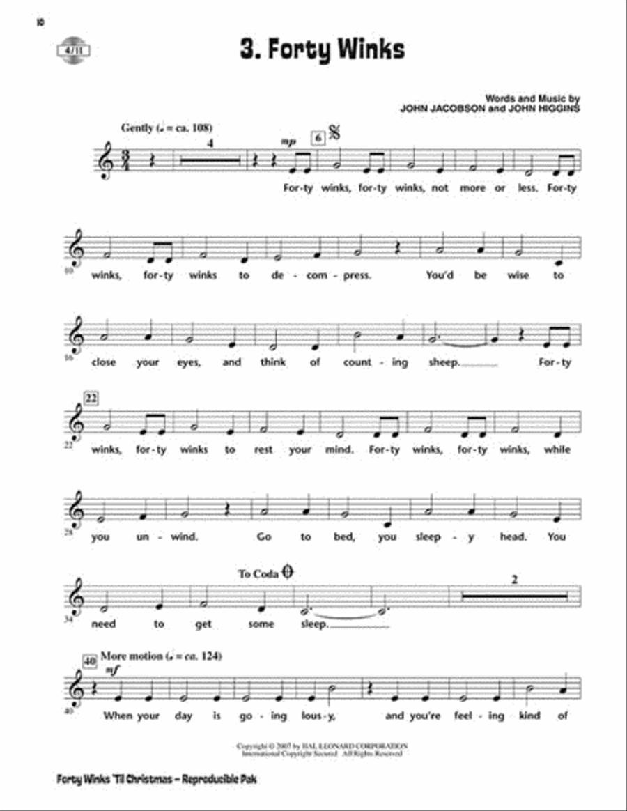 Forty Winks 'Til Christmas Choir scores gallery preview page 5