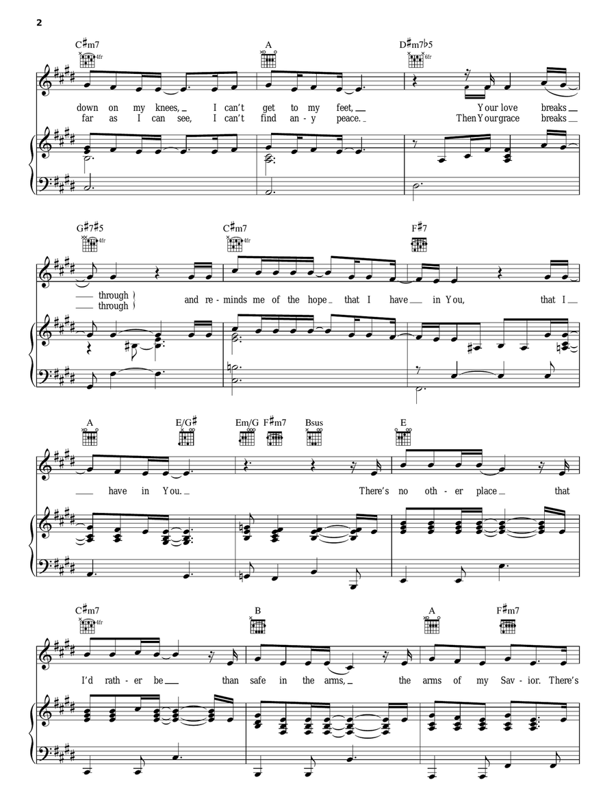 The Arms Of My Savior Piano, Vocal, Guitar scores gallery preview page 2