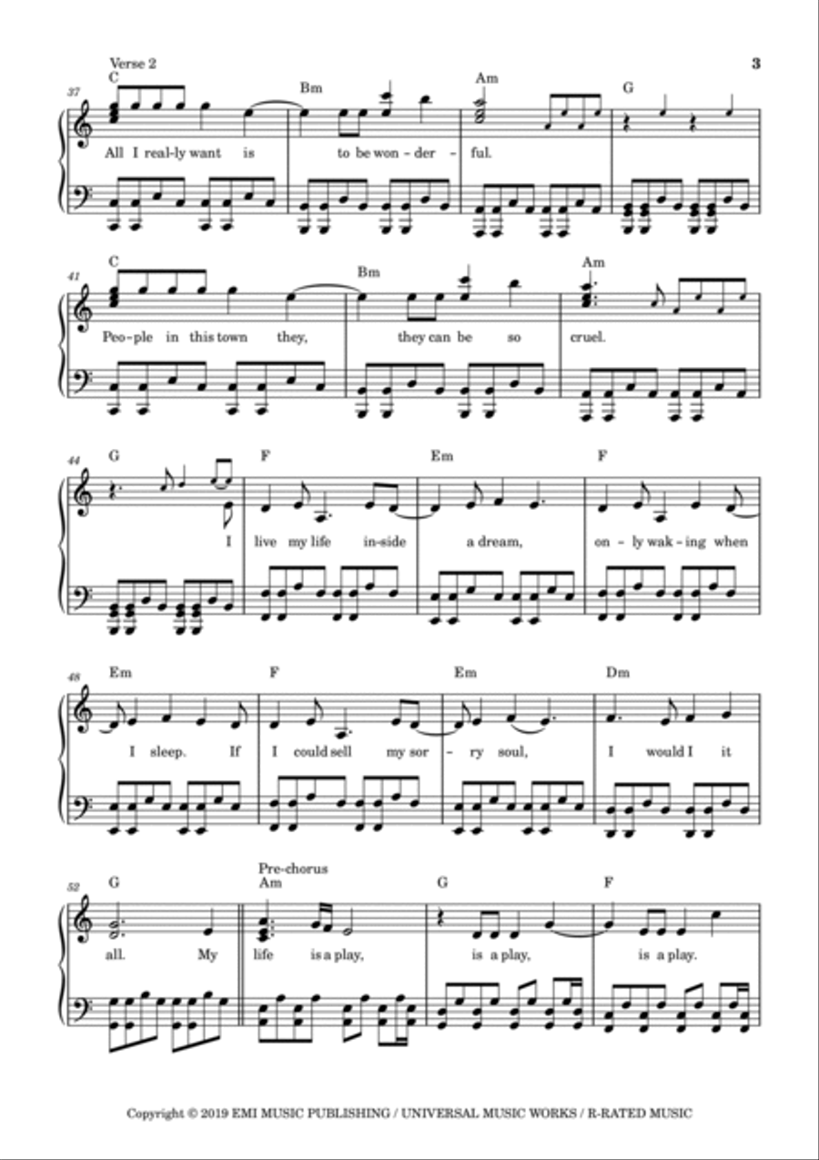 The State Of Dreaming Piano Solo scores gallery preview page 3
